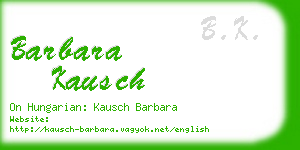 barbara kausch business card